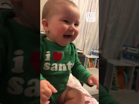 This baby girl was bursting with excitement when her favorite person came home!