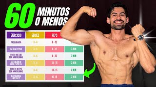 Cómo ENTRENAR en MENOS de 60 MINUTOS y GANAR MÚSCULO