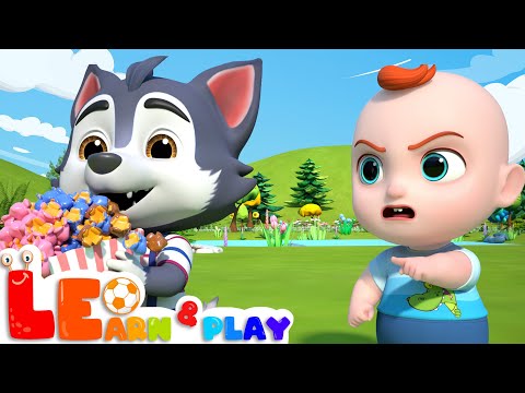 Can You Share the Popcorn? | Sharing Song | Kids learning videos | Learn & Play with Leo