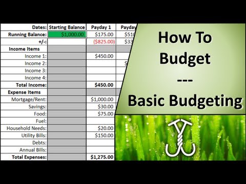 How to Budget - Basic Budgeting