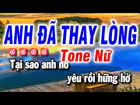 Karaoke Anh Đã Thay Lòng Nhạc Sống Tone Nữ Bm | Beat Bảo Hưng