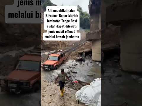Jalur Bireuen-Bener Meriah jembatan Tenge Besi sudah bisa dilewati jenis mobil offroad