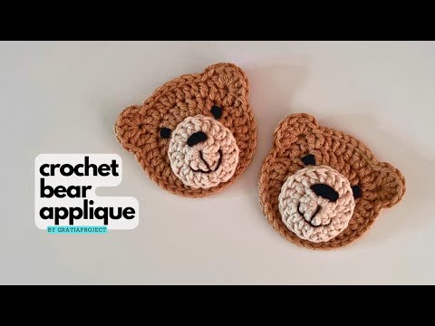 Crochet Bear Applique Tutorial | Crochet Along Step-by-step