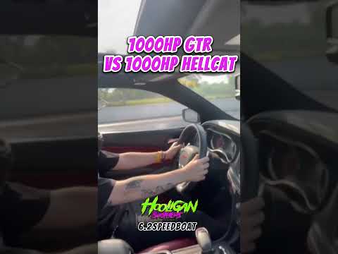 1000HP GTR GETS DESTROYED BY HELLCAT 🤯 @6.2SpeedBoat #hellcat #srt #mopar #dodge #hemi #gtr