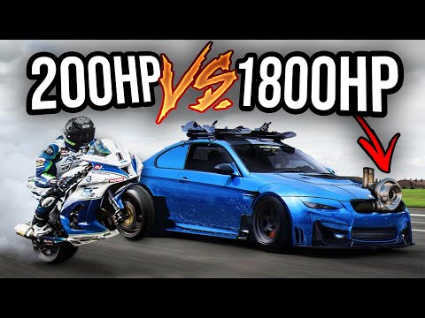 The FASTEST SUPER BIKES vs. TUNER CARS! 2000HP+ [CRAZY!]