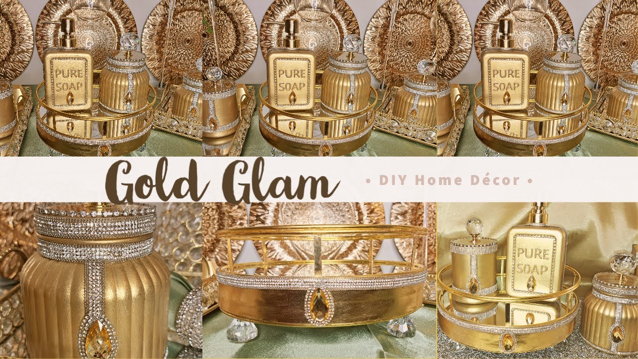 DIY Glam Gold Decorative Tray and Dollar Tree DIY Glam Home Décor | 2023 Glam Home Décor Ideas