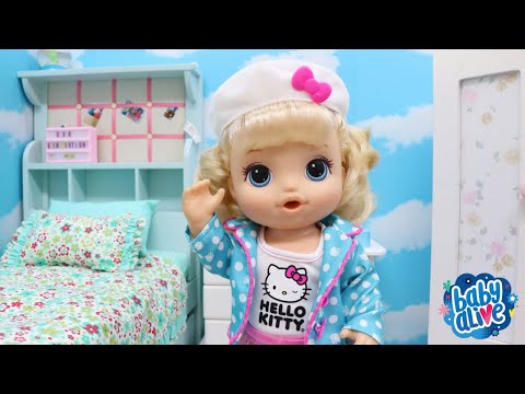 BABY ALIVE OLIVIA VIROU A HELLO KITTY PRA FESTA DA AMIGA