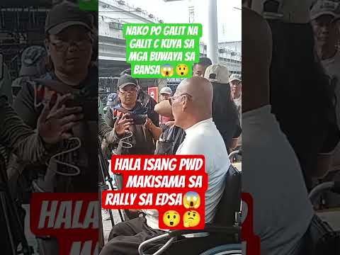 viral ngayun isang PWD nakisama sa rally sa Edsa😱🤔😲#trinding #viralvideo