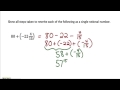 Rational Number Operations and Simplification