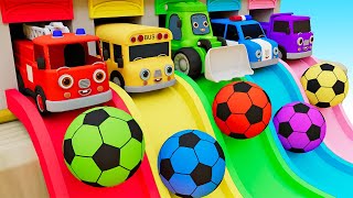 Finger Family + Wheels On The Bus | Color Balls & Sing a Song! | Kids songs