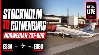 Norwegian 737 Across Sweden | Stockholm to Gothenburg #shorts