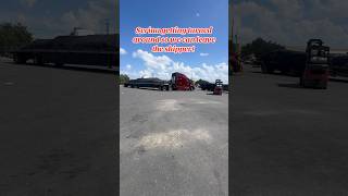 Serina getting turned around #cdllife #longhaultrucker #flatbed #femaletrucker