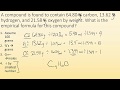 Determining Empirical Formulas from Percent Composition