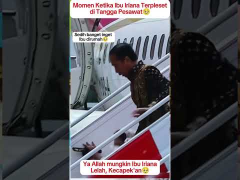 Insiden Ibu terpleset di tangga pesawat #shorts #irianajokowi #jokowi #presiden #prabowo #viral