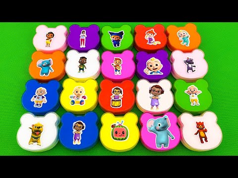 Looking Cocomelon Clay With Teddy Bear Mixed Slime Colorful. Video #ASRM