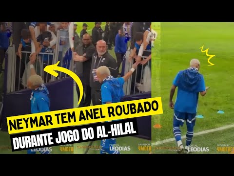 Neymar tem anel roubado pro torcedor durante jogo do Al-Hilal