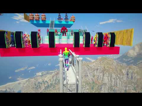 GTA 5 Epic Ragdolls RED SPIDERMAN VS RED MINION VS GREEN MINIONEuphoria Physics & Funny Fails 1