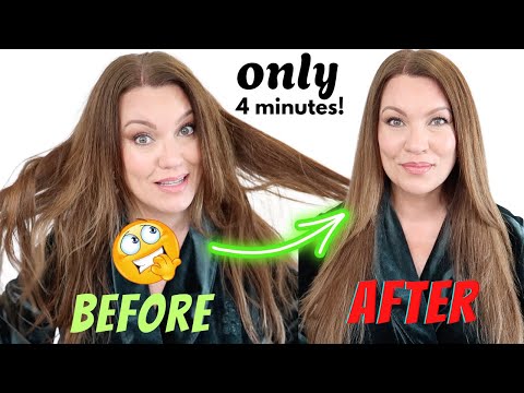 Super EASY HAIR TRANSFORMATION...from FRIZZY & CURLY to STRAIGHT, SMOOTH & SILKY in only 4 minutes!