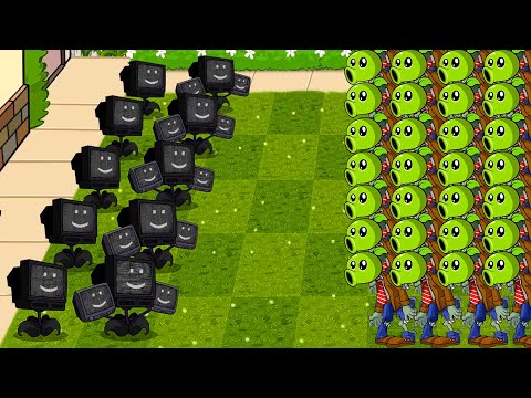 Plants vs Zombies 2 Cartoon (Animation) : TV Peashoter  vs TV  Threepeater vs  Zombot vs Zombotany 2