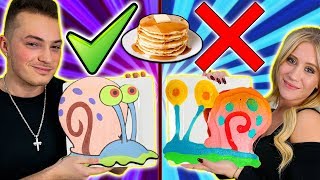 PANCAKE ART CHALLENGE! BOYFRIEND VS GIRLFRIEND