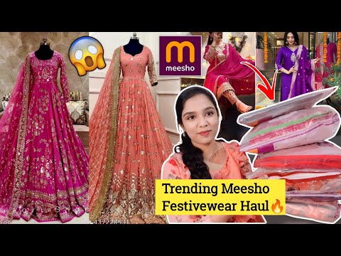 WOW😱MEESHO FESTIVEWEAR Kurti dress | MEESHO TRENDING dress | Meesho latest Kurti Shopping haul Tamil