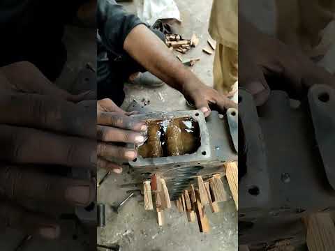cylinder head cracked & leakage checking #amazingtechnique #mechanic #engine #trending #viral #short