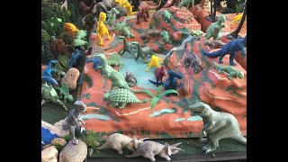 Marx Prehistoric Times Playset Dinosaur World Diorama Jurassic Park Pot Belly T Rex Lost Scenes
