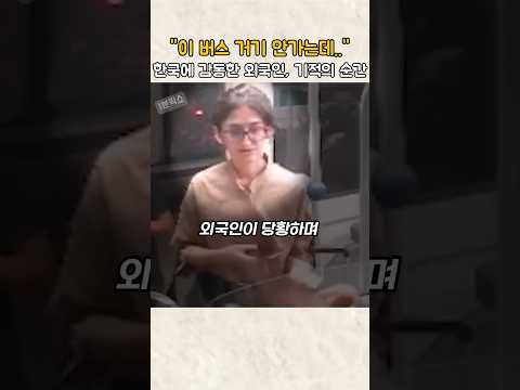 외국인을 감동시킨 한국 버스기사의 놀라운 대처