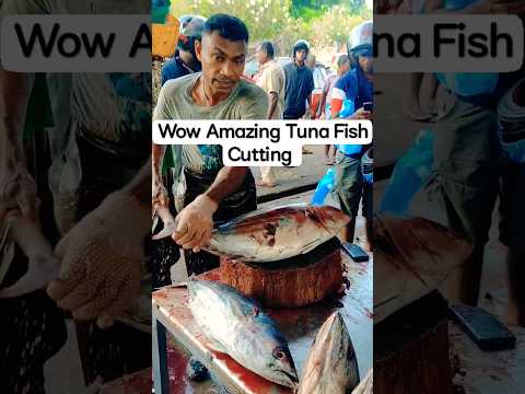Wow Amazing Fish Cutting Skills 😍 #fishcuttingskill #tuna #shorts