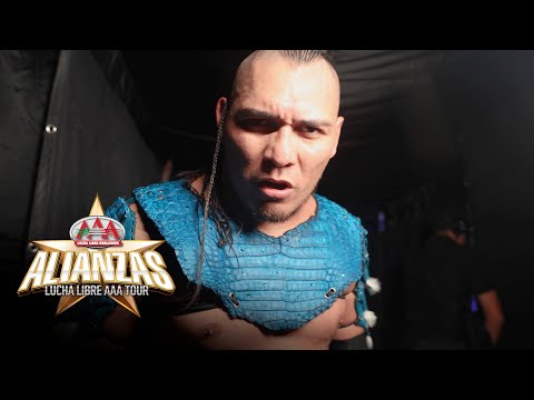 Hijo del Vikingo en backstage de Alianzas Puebla | Lucha Lib...