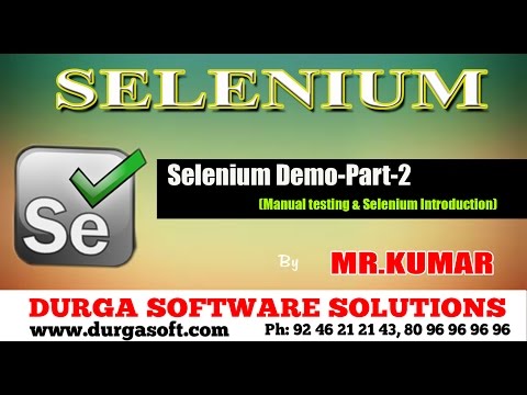 Selenium Demo - Part - 2 || manual testing and...