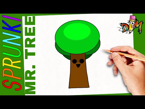 Como Dibujar a MR. TREE de SPRUNKI INCREDIBOX | paso a paso | how to draw mr. tree from sprunki