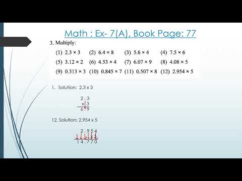 Math - Class 5- Chapter 7 (A)- English Version -NCTB