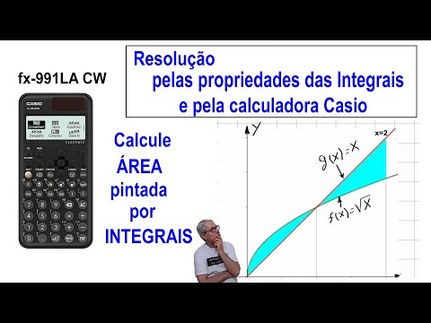 GRINGS - CÁLCULO DE ÁREA COM INTEGRAIS - resolução manual e na CALCULADORA Casio fx-991LA CW