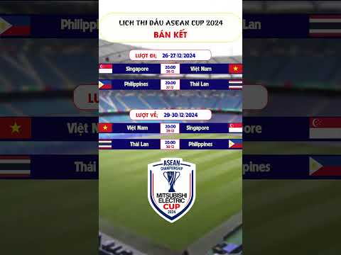 Lịch thi đấu Bán kết Asean cup 2024 lượt đi và Lượt về