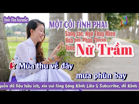 Karaoke Một Cõi Tình Phai | Tone Nữ Trầm | Bossa Nova | (F#m,Tp:115) | Quốc Dân Karaoke