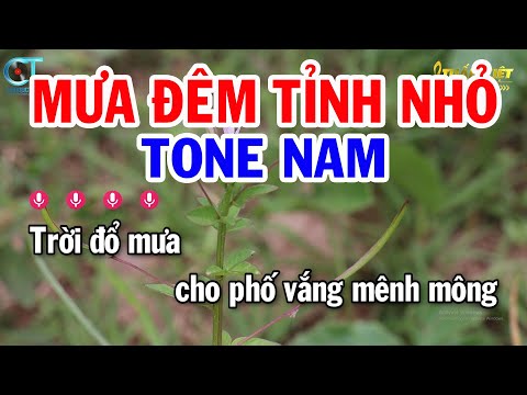 Karaoke Mưa Đêm Tỉnh Nhỏ Tone Nam ( C#m ) Nhạc Sống Tuấn Kiệt