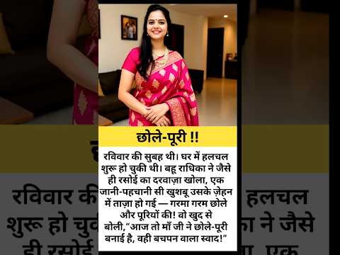 छोले-पूरी |हिन्दी स्टोरी |शिक्षाप्रद कहानी|moral story| #shikshapradkahaniyan #hindistories