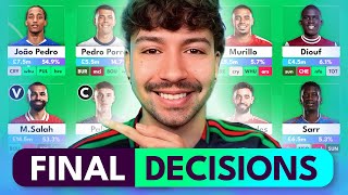 FPL 2025-26 FINAL DECISIONS! | GW1 Team News, Key Questions & Final Squad | Fantasy Premier League 🔒