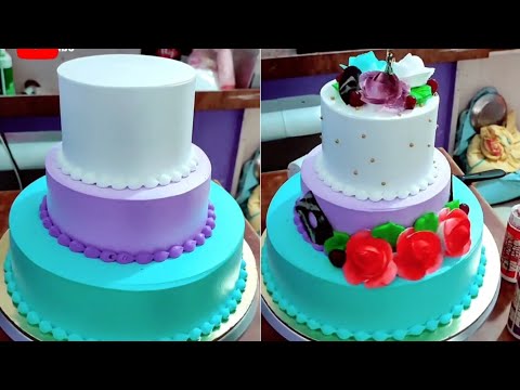 3step cake decorating| easy step cake decorating ideas| Grand line bakery