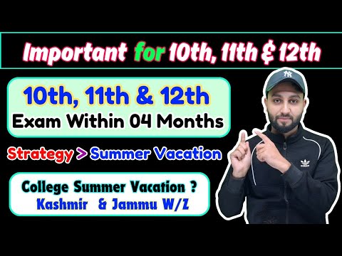 Jkbose 10th, 11th & 12th Class - Exam within 04 Months :  Start from this Strategy  - No one Fail