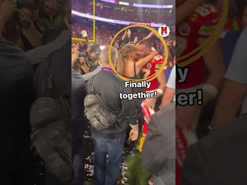 Travis #Kelce sees #TaylorSwift for the 1st time since his #SuperBowl win! ❤️