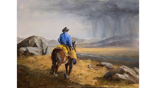 Painting a Western  Time for the Slicker