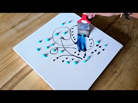 Easy Acrylic Painting Technique / Abstract Floral Painting / Step By Step 🤩🤩