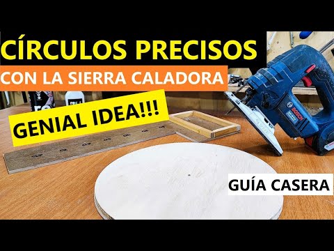 Fantástica idea de GUÍA CASERA para cortar CÍRCULOS de MADERA con la sierra caladora. MUY FACIL!!!