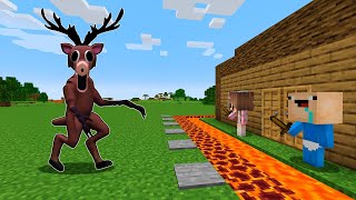 MONSTRUO DE 99 NOCHES EN EL BOSQUE vs CASA SEGURA en MINECRAFT! 😱 BEBÉ NOOB en MINECRAFT