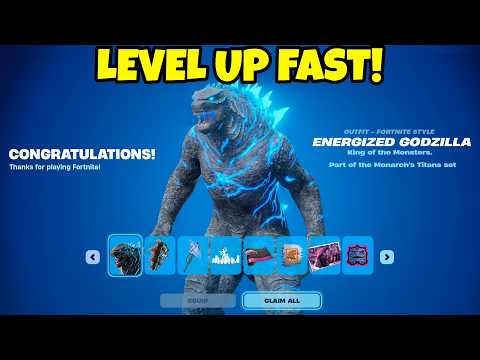 How to Get GODZILLA FAST in Fortnite! (XP LEVEL UP)