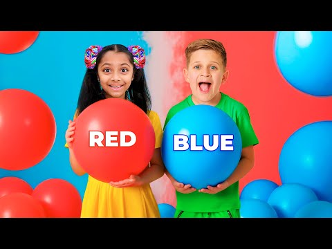 Anak Perempuan vs Anak Laki-laki - Tantangan Merah vs Biru