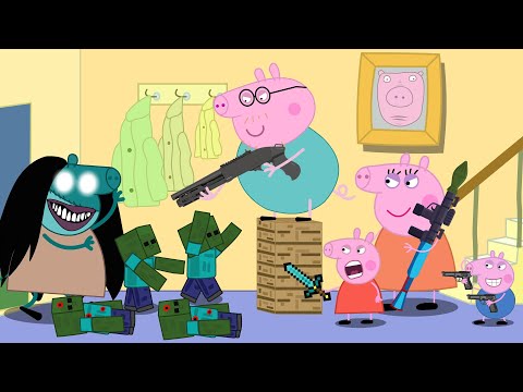 Minecraft Visits Peppa's House | Which side will win?? Peppa Pigggg Funny Animation