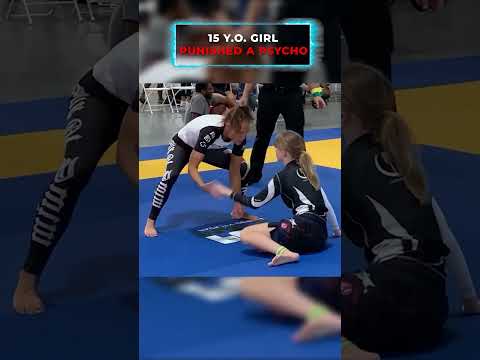 A 15-year-old girl taught a psycho a lesson 😎#mma